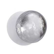 Lassie Molten Ripple Glass Cool White LED Outdoor Wall Light
